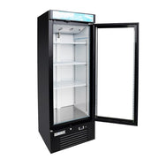 MoTak MGD-1DR-16-HC 25" One Section Glass Door Merchandiser - (1) Right Hinge Door, Black, 115v