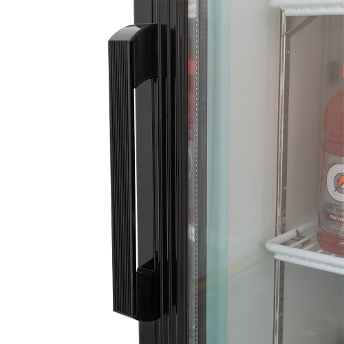 MoTak MGD-1DR-23-X 28 3/8" One Section Glass Door Merchandiser - (1) Right Hinge Door, Black, 115v