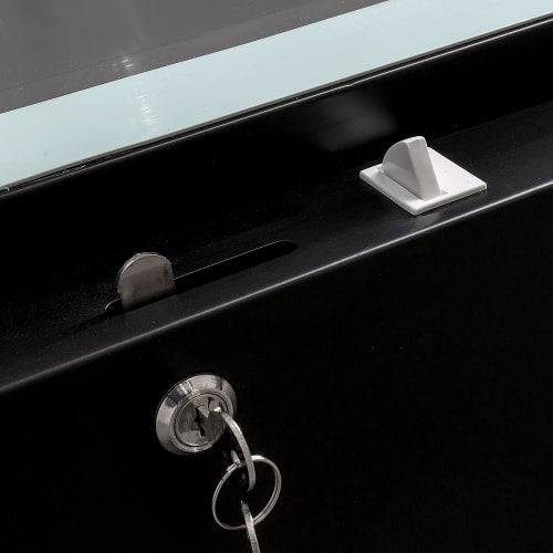 MoTak MGD-1DR-23-X 28 3/8" One Section Glass Door Merchandiser - (1) Right Hinge Door, Black, 115v