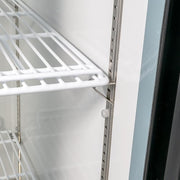 MoTak MGD-2DF-36-HC 39 1/2" Two Section Display Freezer w/ Swing Doors - Bottom Mount Compressor, Black, 115v
