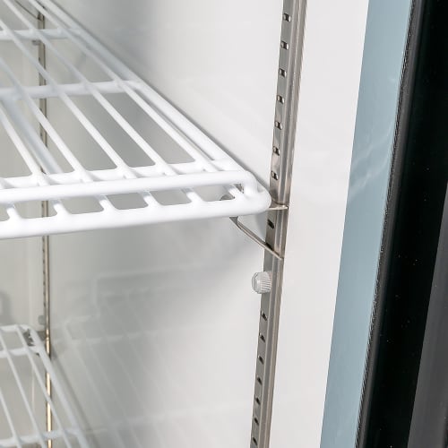 MoTak MGD-2DF-36-HC 39 1/2" Two Section Display Freezer w/ Swing Doors - Bottom Mount Compressor, Black, 115v