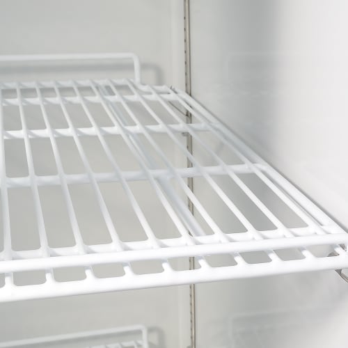 MoTak MGD-2DF-36-HC 39 1/2" Two Section Display Freezer w/ Swing Doors - Bottom Mount Compressor, Black, 115v