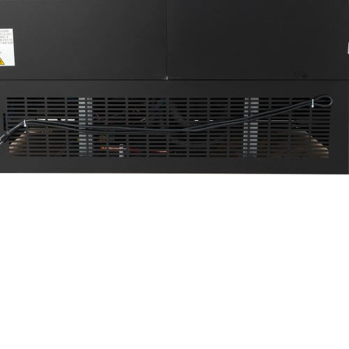 MoTak MGD-2DF-48-HC 54" Two Section Display Freezer w/ Swing Doors - Bottom Mount Compressor, Black, 115v