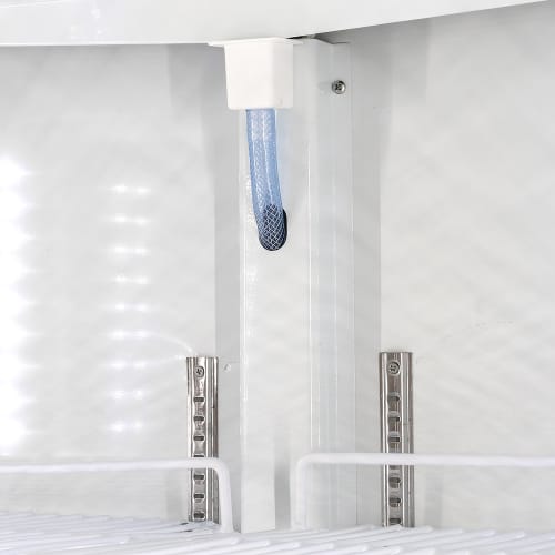 MoTak MGD-2DR-48-X 53 1/8" Two Section Glass Door Merchandiser - (2) Left/Right Hinge Doors, Black, 115v