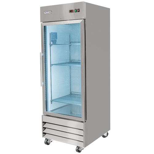 MoTak MSD-1DR-BAL-27-G-X 29" One Section Reach In Refrigerator - (1) Right Hinge Glass Door, 115v