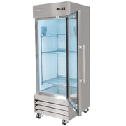 MoTak MSD-1DR-BAL-27-G-X 29" One Section Reach In Refrigerator - (1) Right Hinge Glass Door, 115v