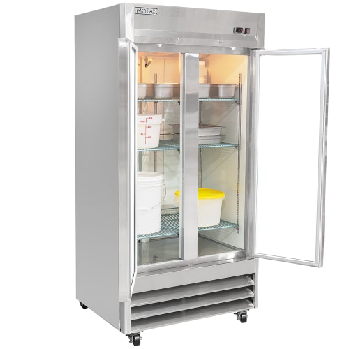 MoTak MSD-2DF-BAL-35-X 39 1/2" Two Section Reach In Freezer, (2) Left/Right Hinge Solid Doors, 115v