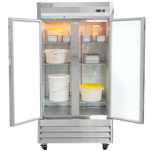 MoTak MSD-2DF-BAL-35-X 39 1/2" Two Section Reach In Freezer, (2) Left/Right Hinge Solid Doors, 115v