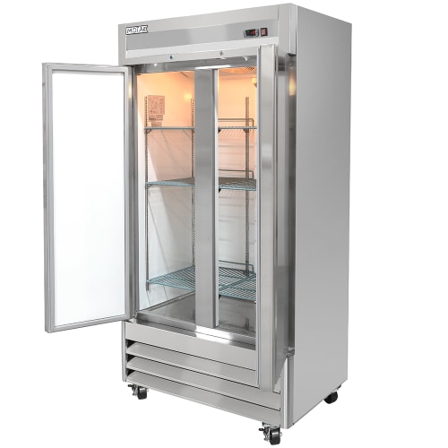 MoTak MSD-2DF-BAL-35-X 39 1/2" Two Section Reach In Freezer, (2) Left/Right Hinge Solid Doors, 115v