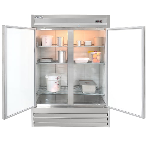 MoTak MSD-2DF-BAL-X 54" Two Section Reach In Freezer, (2) Left/Right Hinge Solid Doors, 115v