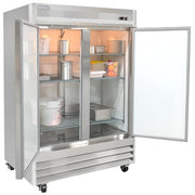 MoTak MSD-2DF-BAL-X 54" Two Section Reach In Freezer, (2) Left/Right Hinge Solid Doors, 115v