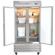 MoTak MSD-2DR-BAL-35-X 39 1/2" Two Section Reach In Refrigerator - (2) Left/Right Hinge Solid Doors, 115v