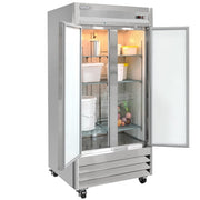 MoTak MSD-2DR-BAL-35-X 39 1/2" Two Section Reach In Refrigerator - (2) Left/Right Hinge Solid Doors, 115v