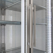 MoTak MSD-2DR-BAL-54-G-X 54" Two Section Reach In Refrigerator - (2) Left/Right Hinge Glass Doors, 115v