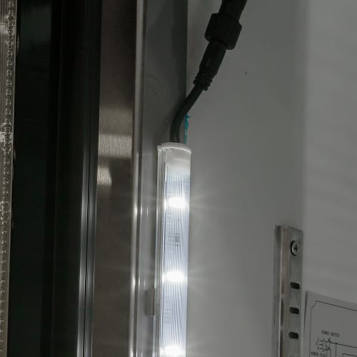 MoTak MSD-2DR-BAL-54-G-X 54" Two Section Reach In Refrigerator - (2) Left/Right Hinge Glass Doors, 115v
