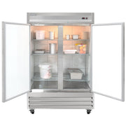 MoTak MSD-2DR-BAL-X 54" Two Section Reach In Refrigerator, (2) Left/Right Hinge Solid Doors, 115v