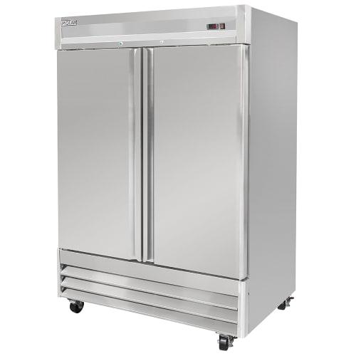 MoTak MSD-2DR-BAL-X 54" Two Section Reach In Refrigerator, (2) Left/Right Hinge Solid Doors, 115v