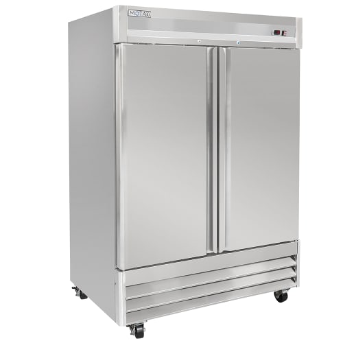 MoTak MSD-2DR-BAL-X 54" Two Section Reach In Refrigerator, (2) Left/Right Hinge Solid Doors, 115v