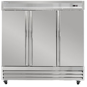 MoTak MSD-3DF-BAL-X 80 7/8" Three Section Reach In Freezer, (3) Left/Right Hinge Solid Doors, 115v