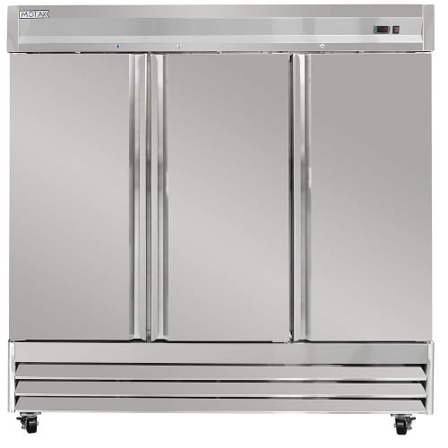 MoTak MSD-3DF-BAL-X 80 7/8" Three Section Reach In Freezer, (3) Left/Right Hinge Solid Doors, 115v