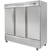 MoTak MSD-3DF-BAL-X 80 7/8" Three Section Reach In Freezer, (3) Left/Right Hinge Solid Doors, 115v