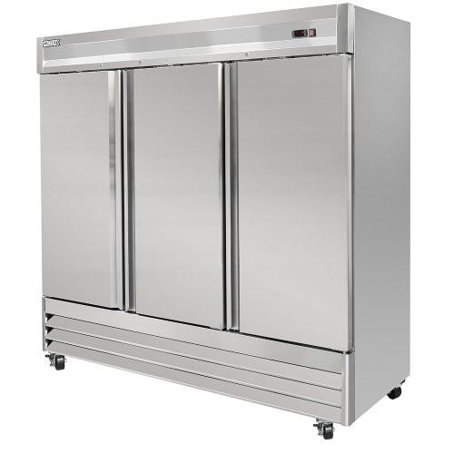 MoTak MSD-3DF-BAL-X 80 7/8" Three Section Reach In Freezer, (3) Left/Right Hinge Solid Doors, 115v