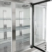 MoTak MSD-3DR-BAL-80-G-X 80 4/5" Three Section Reach In Refrigerator, (3) Left/Right Hinge Glass Doors, 115v