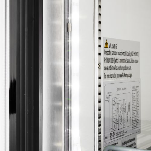 MoTak MSD-3DR-BAL-80-G-X 80 4/5" Three Section Reach In Refrigerator, (3) Left/Right Hinge Glass Doors, 115v