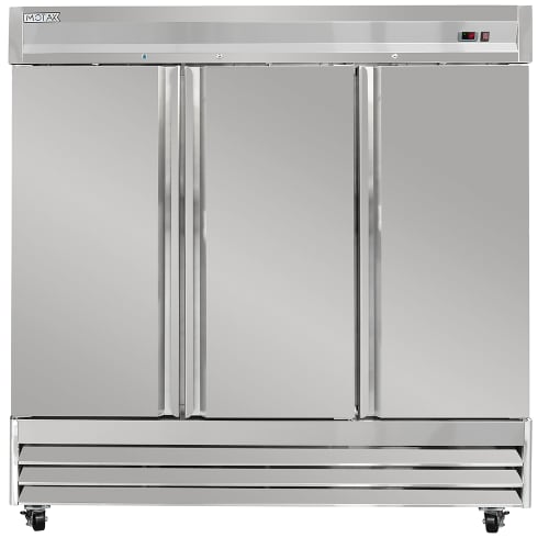 MoTak MSD-3DR-BAL-X 80 4/5" Three Section Reach In Refrigerator, (3) Left/Right Hinge Solid Doors, 115v