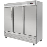 MoTak MSD-3DR-BAL-X 80 4/5" Three Section Reach In Refrigerator, (3) Left/Right Hinge Solid Doors, 115v