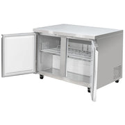 MoTak MUF-48-X 47 1/4" W Undercounter Freezer w/ (2) Section & (2) Door, 115v