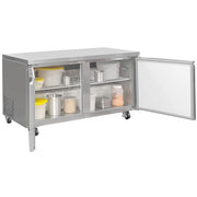 MoTak MUF-60-HC 61 1/5" W Undercounter Freezer w/ (2) Sections & (2) Doors, 115v