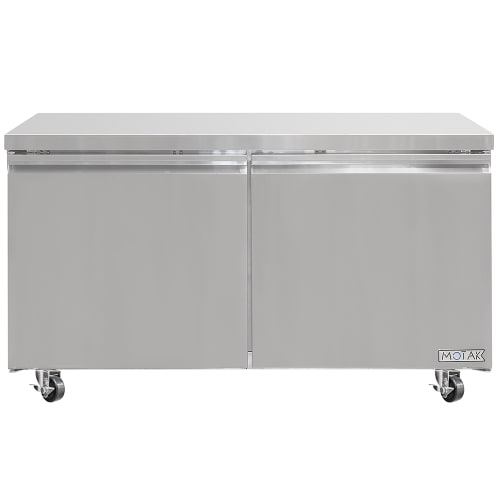 MoTak MUF-60-HC 61 1/5" W Undercounter Freezer w/ (2) Sections & (2) Doors, 115v