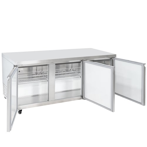 MoTak MUF-72 71 7/10" W Undercounter Freezer w/ (3) Sections & (3) Doors, 115v