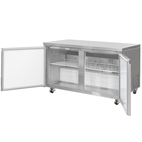 MoTak MUR-60-X 60 1/5" W Undercounter Refrigerator w/ (2) Sections & (2) Doors, 115v