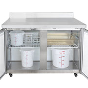 MoTak MWF-48-X 47 1/4" W Worktop Freezer w/ (2) Sections & (2) Doors, 115v