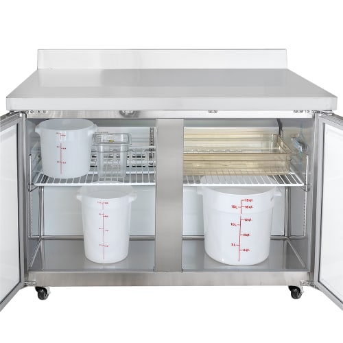 MoTak MWF-48-X 47 1/4" W Worktop Freezer w/ (2) Sections & (2) Doors, 115v