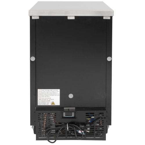 MoTak MBB-1D-27-G-X 23 1/2" Bar Refrigerator - 1 Swinging Glass Door, Black, 115v