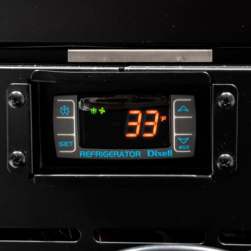 MoTak MBB-1D-27-G-X 23 1/2" Bar Refrigerator - 1 Swinging Glass Door, Black, 115v