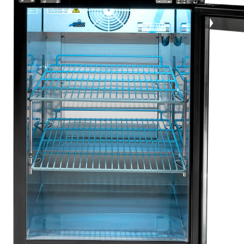 MoTak MBB-1D-27-G-X 23 1/2" Bar Refrigerator - 1 Swinging Glass Door, Black, 115v