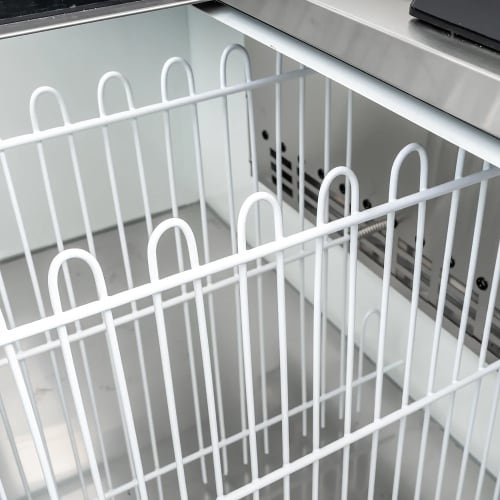 MoTak MBST-80-X 79 1/2" Forced Air Bottle Cooler - Holds (720) 12 oz Bottles, Stainless Interior, 115v