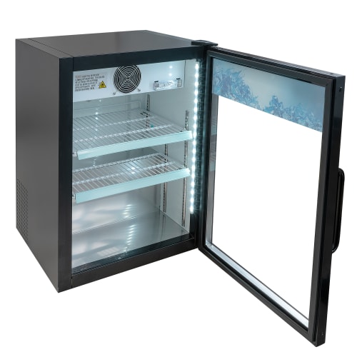 MoTak MCM5-X 24 3/8" Countertop Refrigerated Merchandiser - Swing Door, Black, 115v