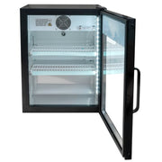 MoTak MCM5-X 24 3/8" Countertop Refrigerated Merchandiser - Swing Door, Black, 115v
