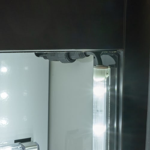 MoTak MCM5-X 24 3/8" Countertop Refrigerated Merchandiser - Swing Door, Black, 115v