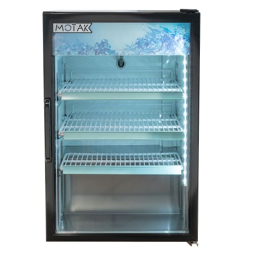 MoTak MCM7-X 24 3/8" Countertop Refrigerated Merchandiser - Swing Door, Black, 115v