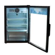 MoTak MCM7-X 24 3/8" Countertop Refrigerated Merchandiser - Swing Door, Black, 115v