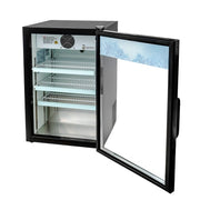 MoTak MCM7-X 24 3/8" Countertop Refrigerated Merchandiser - Swing Door, Black, 115v