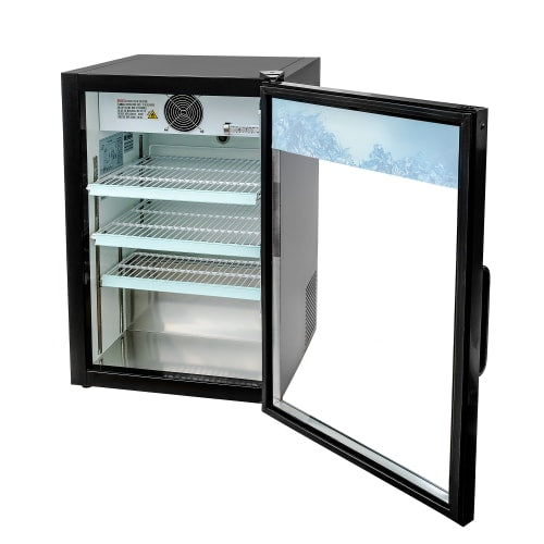 MoTak MCM7-X 24 3/8" Countertop Refrigerated Merchandiser - Swing Door, Black, 115v