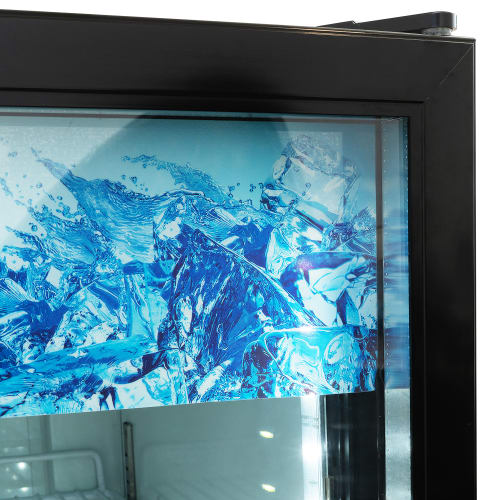 MoTak MCM7-X 24 3/8" Countertop Refrigerated Merchandiser - Swing Door, Black, 115v