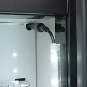 MoTak MCM7-X 24 3/8" Countertop Refrigerated Merchandiser - Swing Door, Black, 115v